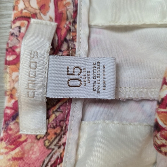 Chico's Multicolor Paisley Print Chinos - Picture 6 of 10